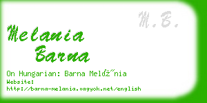 melania barna business card